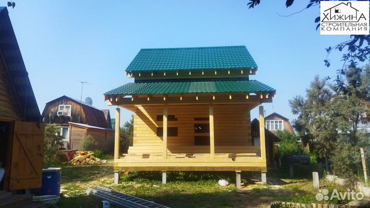 Срубы дома из бруса 6х6 с террасой строительство