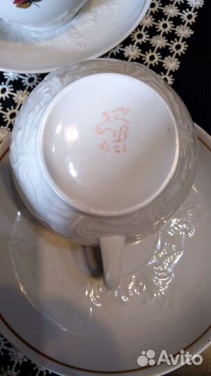 Чайные чашки с блюдцами, Вербилки и др