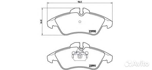 P50080 колодки дисковые п. MB Sprinter 208D/30