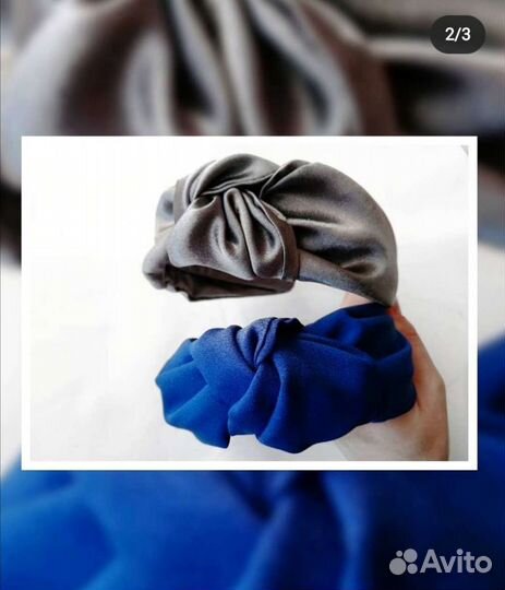 Ободок с узлом ручной работы