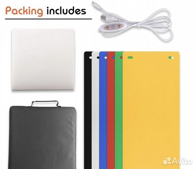 Фотобокс 40 x 40 две LED подсветки 6 фонов Новый