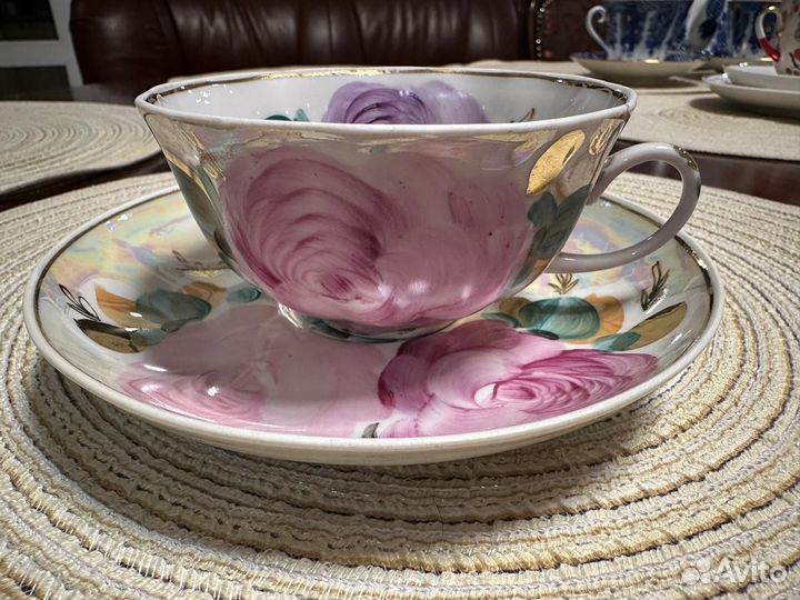 Чайная пара Агашки Дулево 1С(красное клеймо).95г