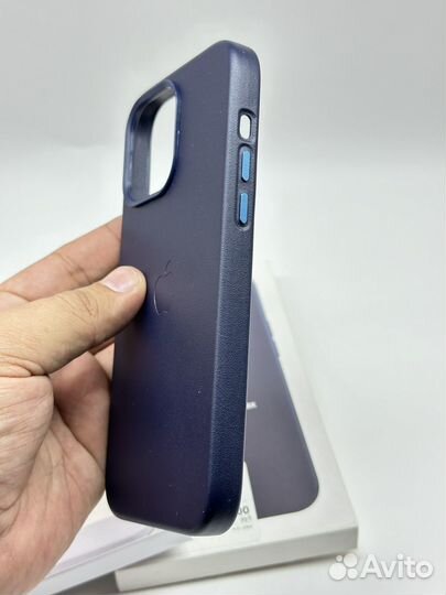 Чехол на iPhone 14 pro max кожаный