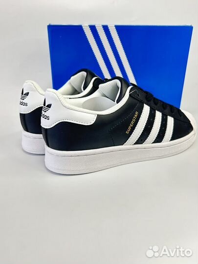 Кроссовки adidas superstar black and white