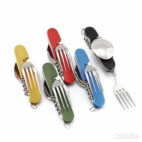 Набор Складной Вилка, Ложка, Нож (6 В 1)