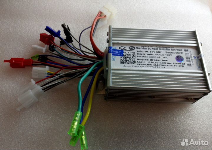 Контроллеры синусные 48/60v/600w E- самокатов