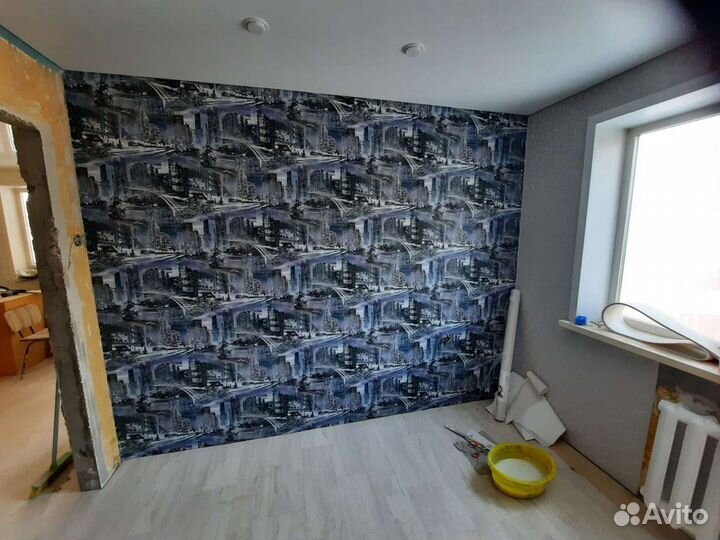 Поклейка обоев