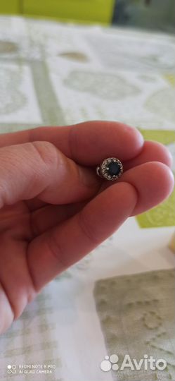 Серьги с натуральными сапфирами