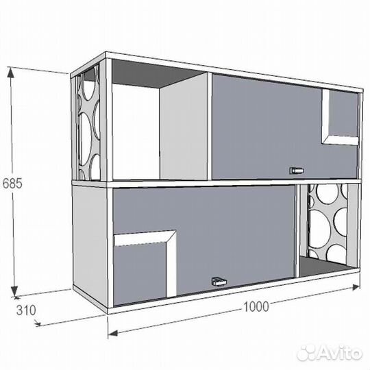 Полка навесная №2 Омега 16