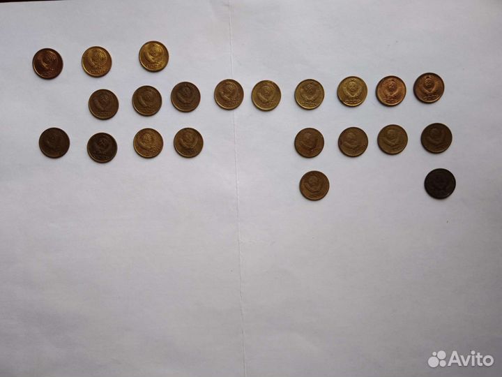 Монеты 1 копейка СССР
