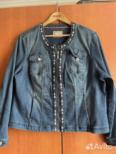 Джинсовка-жакет 54 размер
