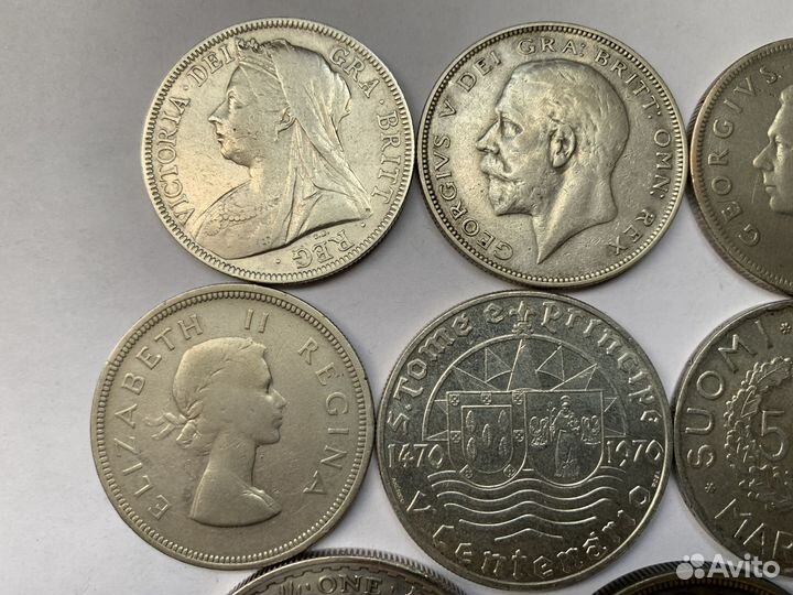 Серебряные монеты Европа,Америка,Африка