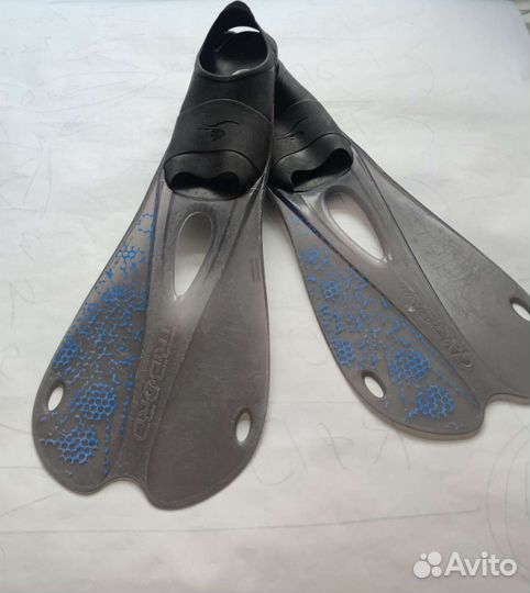 Маска+трубка для подводного плавания Tribord+ласты