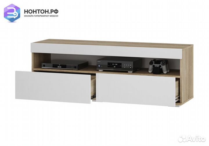 Тумба под тв Белладжио тб-29 дуб сонома / белый