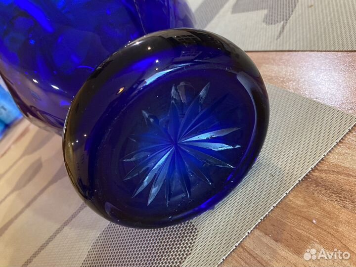 Ваза напольная синяя псз