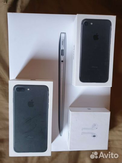 Коробки iPhone 5s, 8, 7 plus, MacBook air, airpods