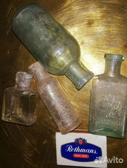 Старинные пузырьки аптечные
