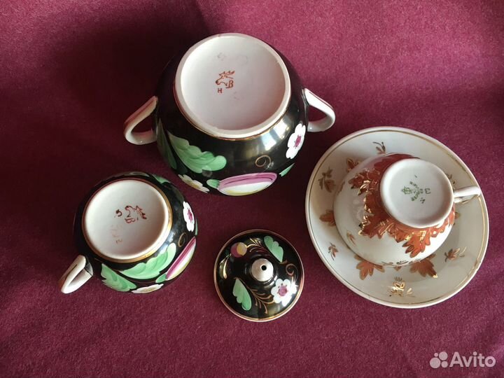 Чайная пара, предметы сервиза, Дулево Вербилки