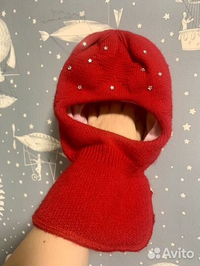 Шапка шлем балаклава для девочки 48 50 52