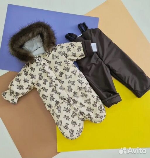 Комбинезон для новорождённых зимний трансформер