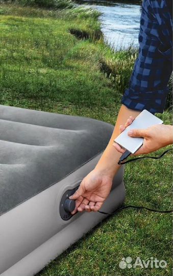 Надувная кровать 99х191х30см,от USB,Intex 64112