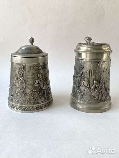 Пивная кружка олово винтаж Германия