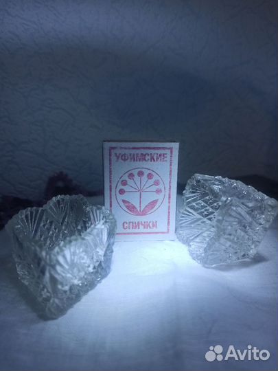 Хрустальная икорница СССР мини