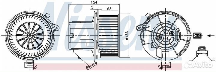 Вентилятор отопителя MB W204/W212 all 07 87391