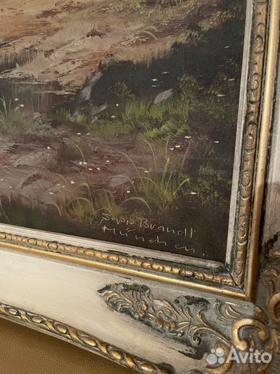 Картина маслом на холсте старинная