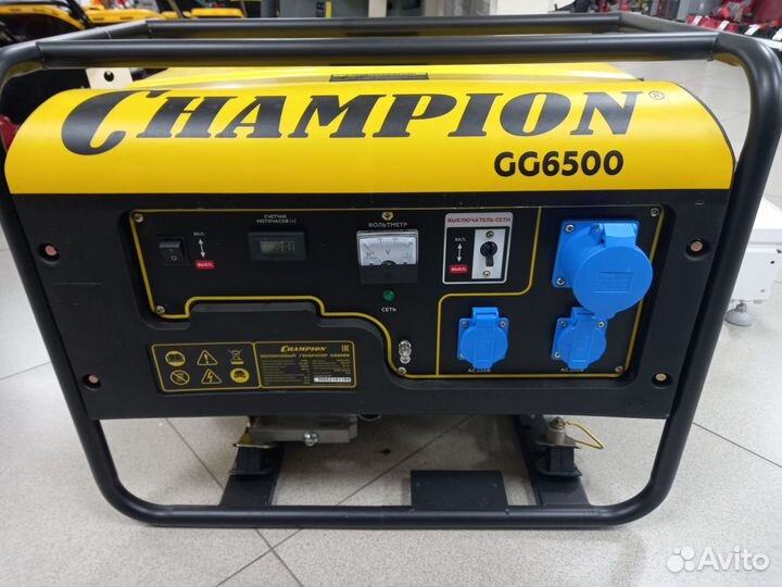 Бензиновый генератор champion GG6500, (5500 Вт)