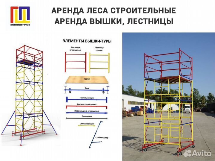 Аренда Вышки тура, лесов строительных, лестниц