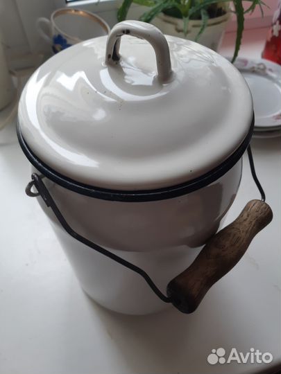 Бидон эмалированный СССР, миска эмалированная