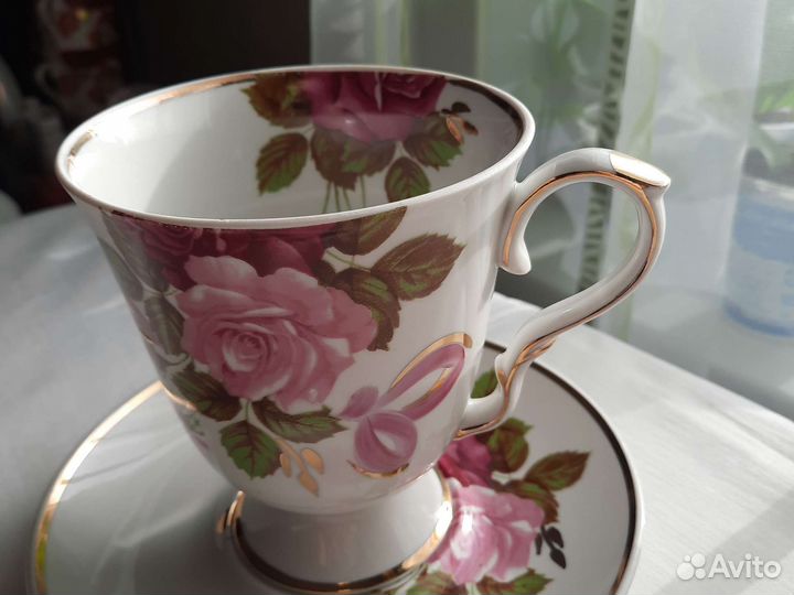 Бокал с блюдцем Дулева