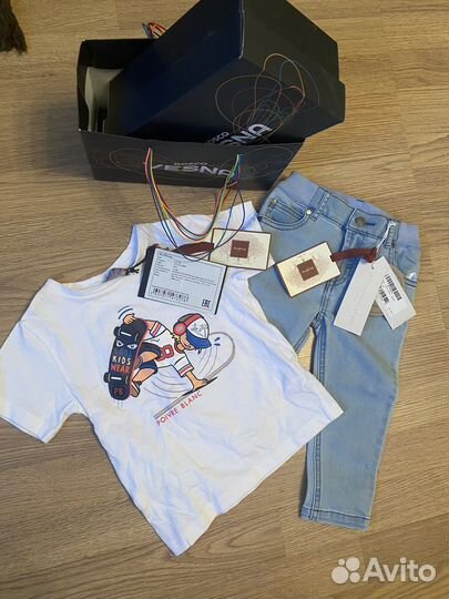 Stella mccartney kids джинсы футболка