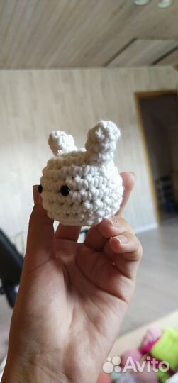 Плюшевый зайка крючком