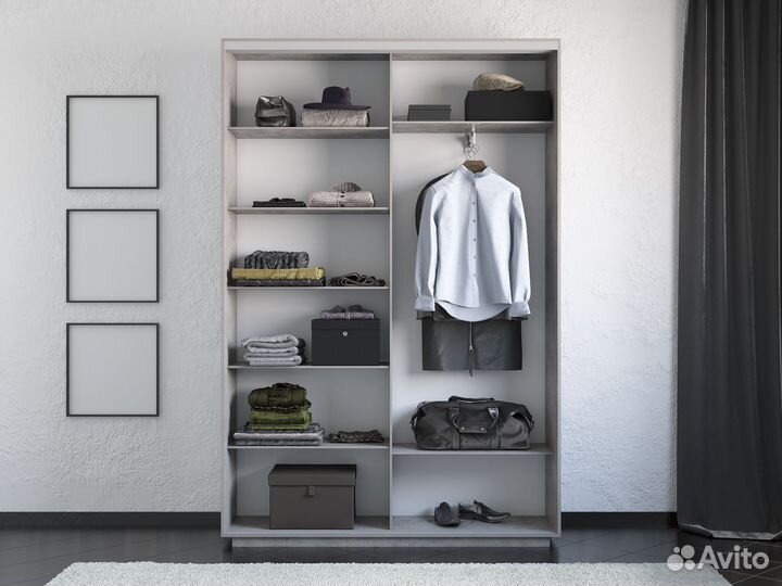 Шкаф купе лофт бетон