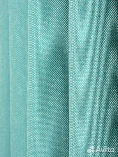 Шторы рогожка бирюза