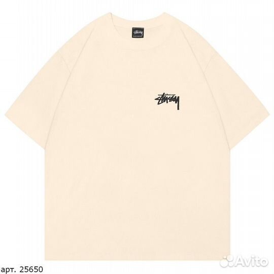 Футболка Stussy violet dice Бежевая