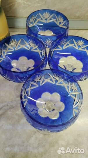 Бокалы шампанки-креманки немецкий хрусталь