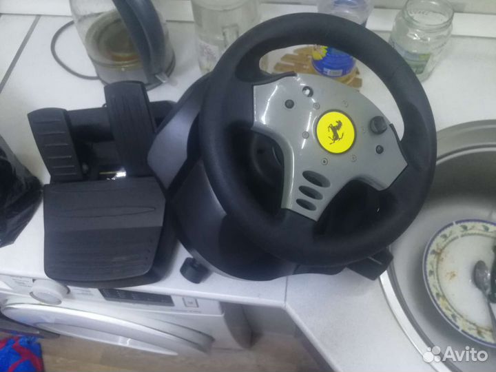 Игровой руль с педалями для пк