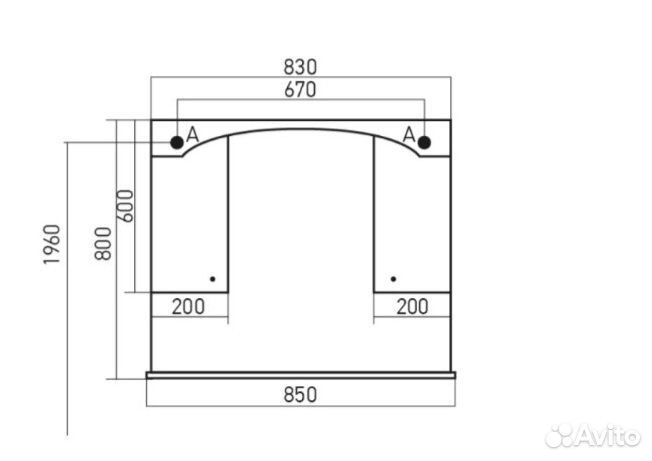 Навесной шкаф для ванной комнаты с зеркалом 85 см