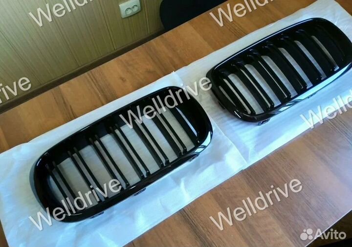 Решетки радиатора BMW X5 F15 X6 F16 черный глянец