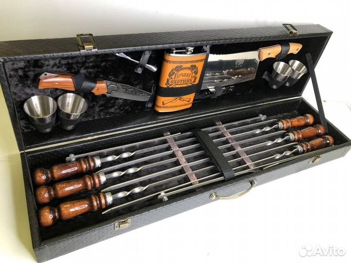 Подарочный набор шампуров в кейсе