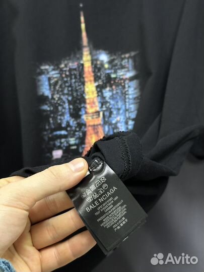 Футболка balenciaga paris oversize