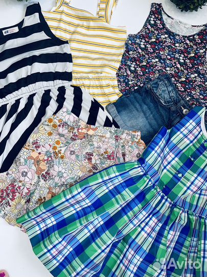 Рост 128-134 Летняя одежда для девочки пакетом