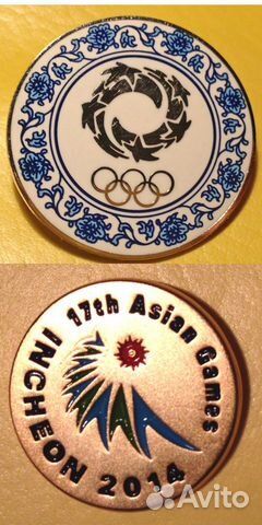 Значки-спорт-Корея-incheon-2014+нок-Ванкувер-2010