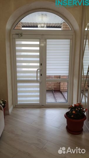 Рулонные шторы зебра на пластиковые