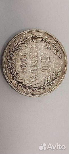 Либерия 50 центов 1906