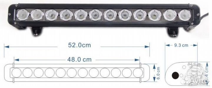 Фара диодная CH053 120W 5D (12*10W) 64*93*520 мм