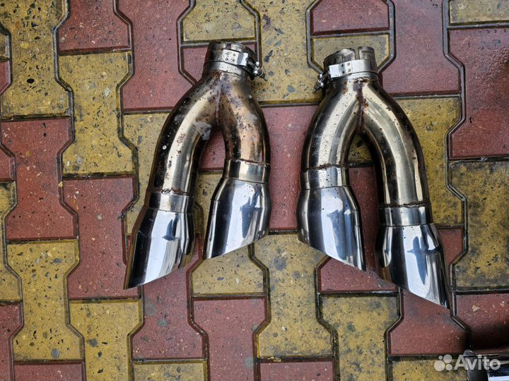 Насадка выхлопная двойная dual exhaust tip